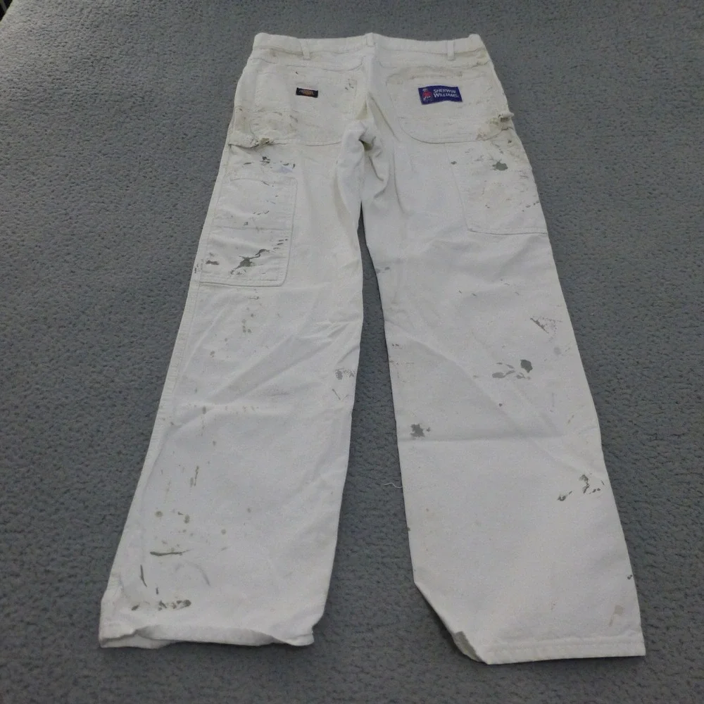 Dickies Painter Pants Mens 34x34 White Distressed Sherwin Williams Splatter